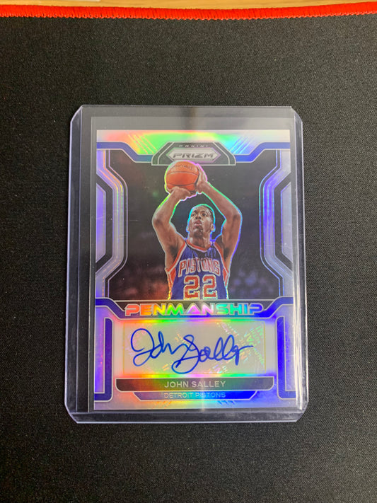 2021 Panini Prizm Penmanship #PM-JSL [Auto] [Silver Prizm] John Salley